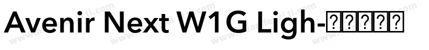 Avenir Next W1G Ligh字体转换